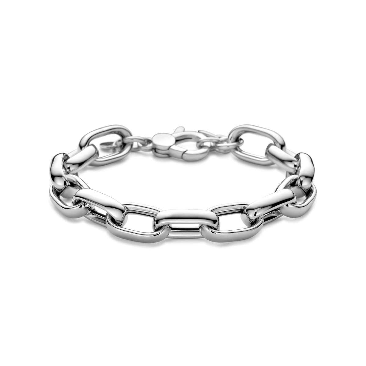 Zilveren ankerarmband 10 mm, vooraanzicht