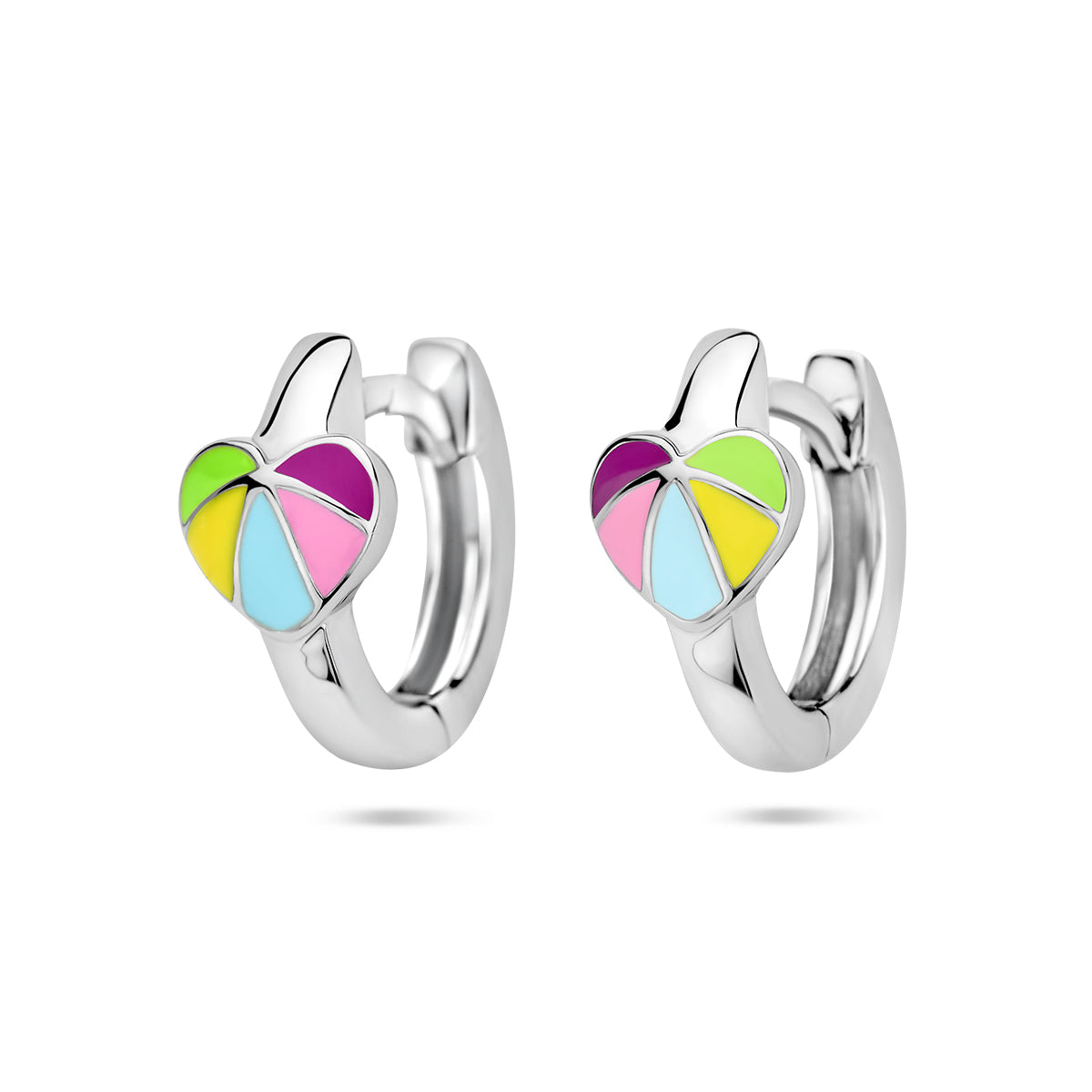 Zilveren klapoorringen uit de Vola set met een hartvormige luchtballon.