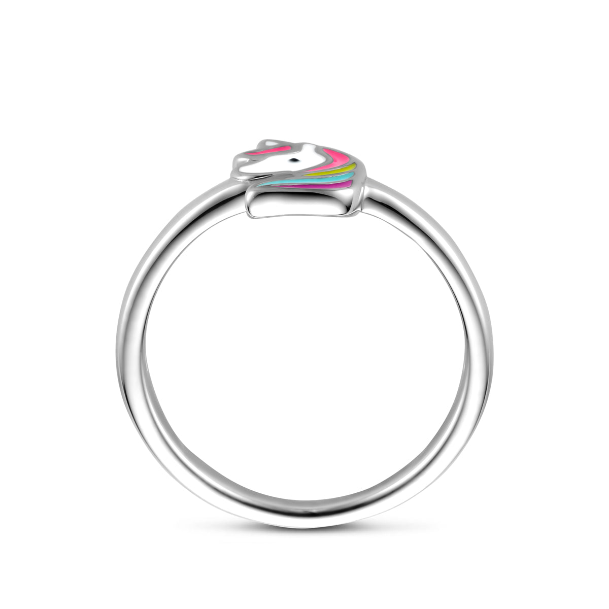 Zijaanzicht van de 'Stella de Eenhoorn' kinderring.