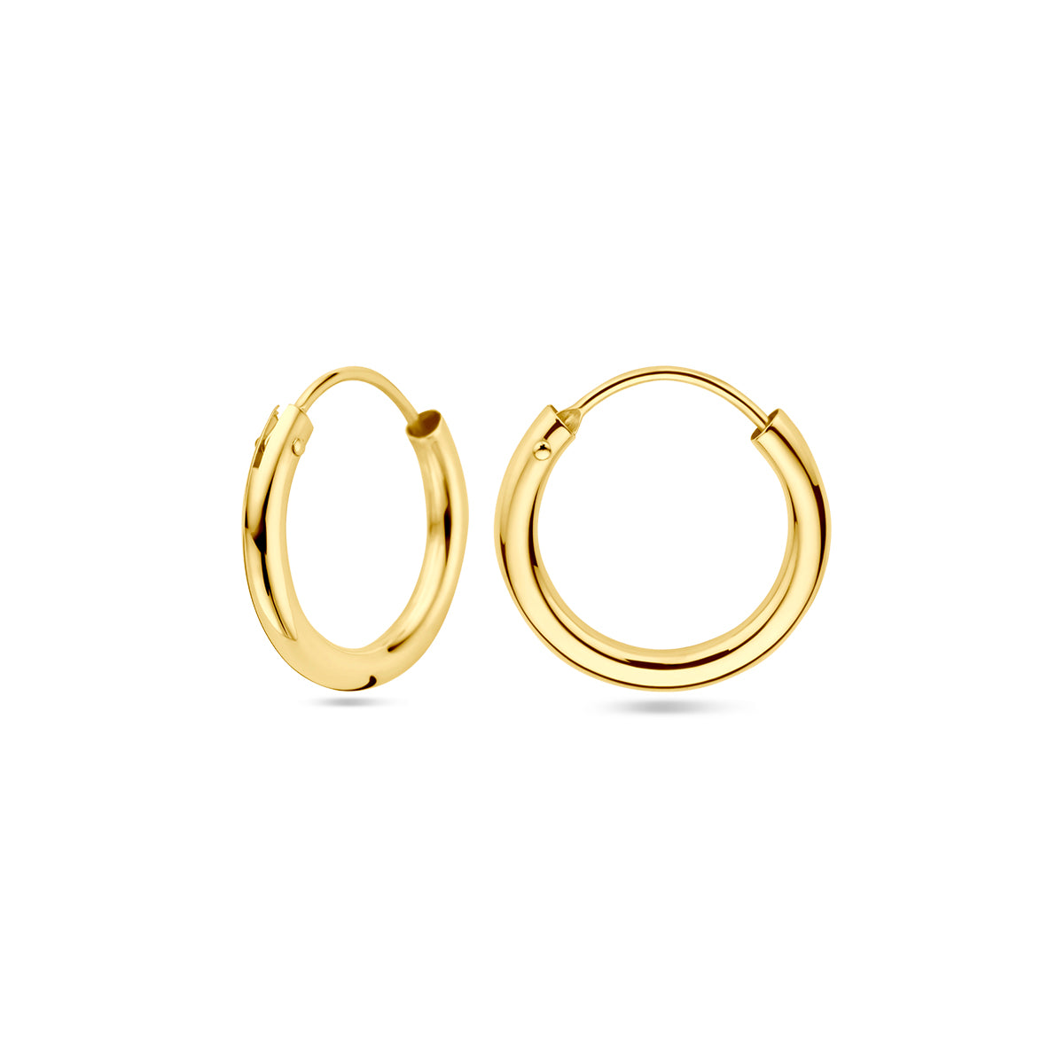 Gecombineerd beeld van het voor- en zijaanzicht, dat de dikte van de buis (1,8 mm) en de naadloze scharniersluiting toont.