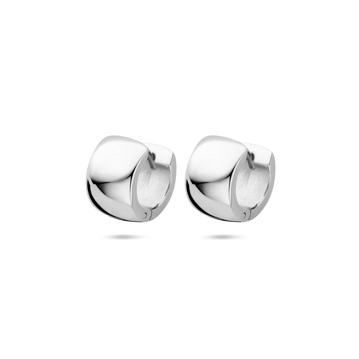 Zilveren klapoorringen van 10,5 mm, vooraanzicht