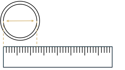 Ringmaat meten voorbeeld