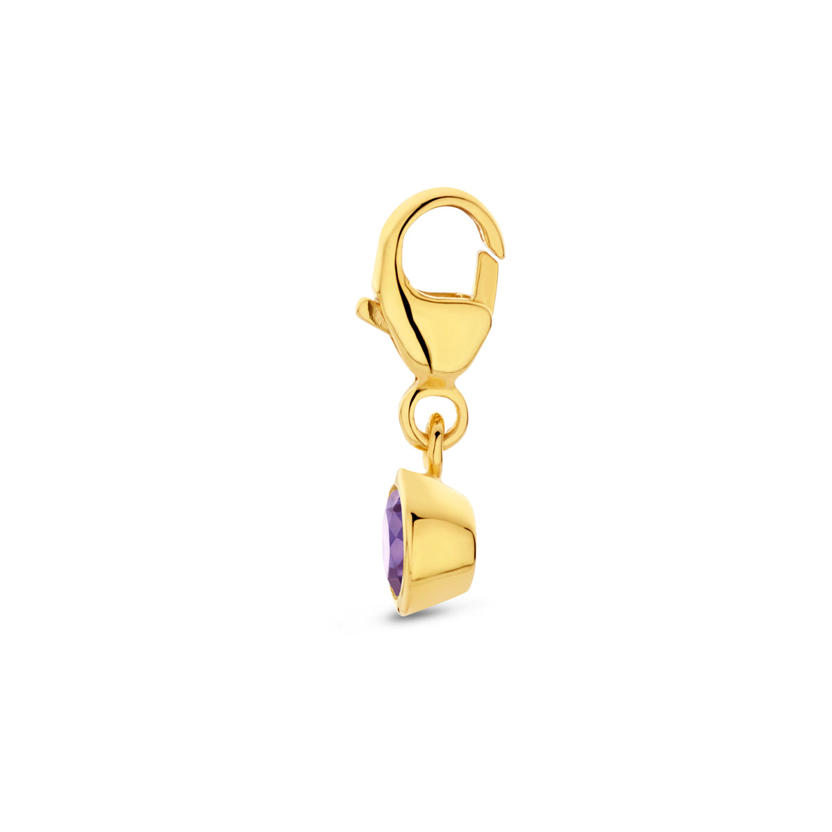 Zijaanzicht van de bedel die de hoogte van de zetkast en het oogje toont.