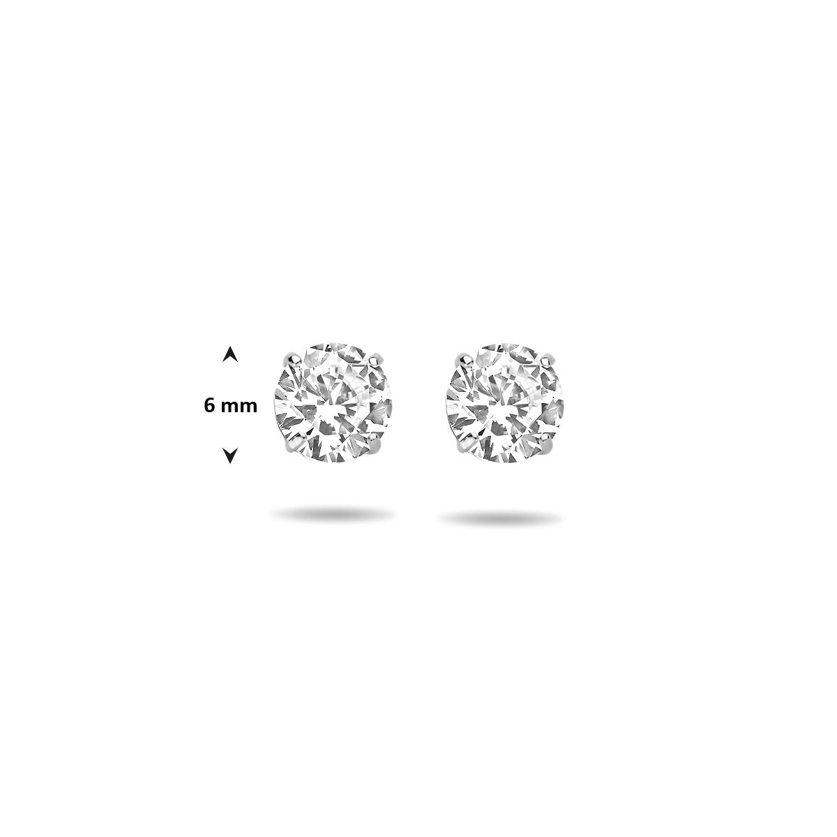 Afbeelding van de 'Soli' oorknoppen met de diameter van 6 mm aangegeven.