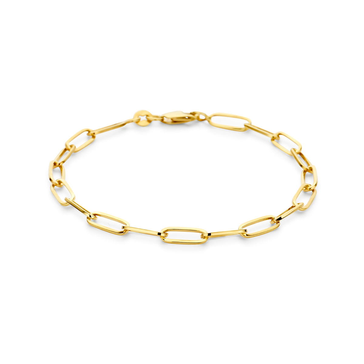 Vooraanzicht van de silgold ankerarmband.