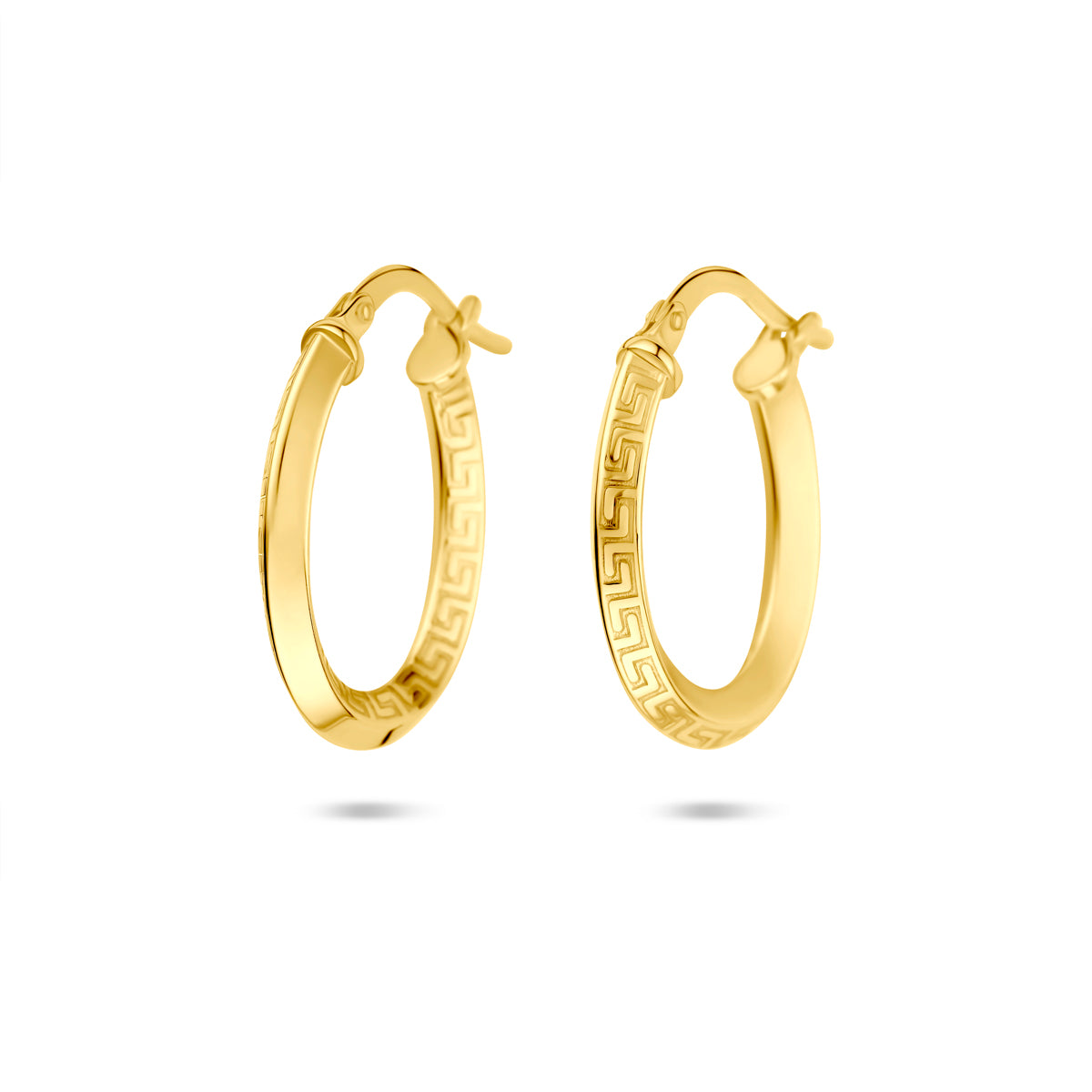 Vooraanzicht van de Silgold buis oorringen van 21 mm.