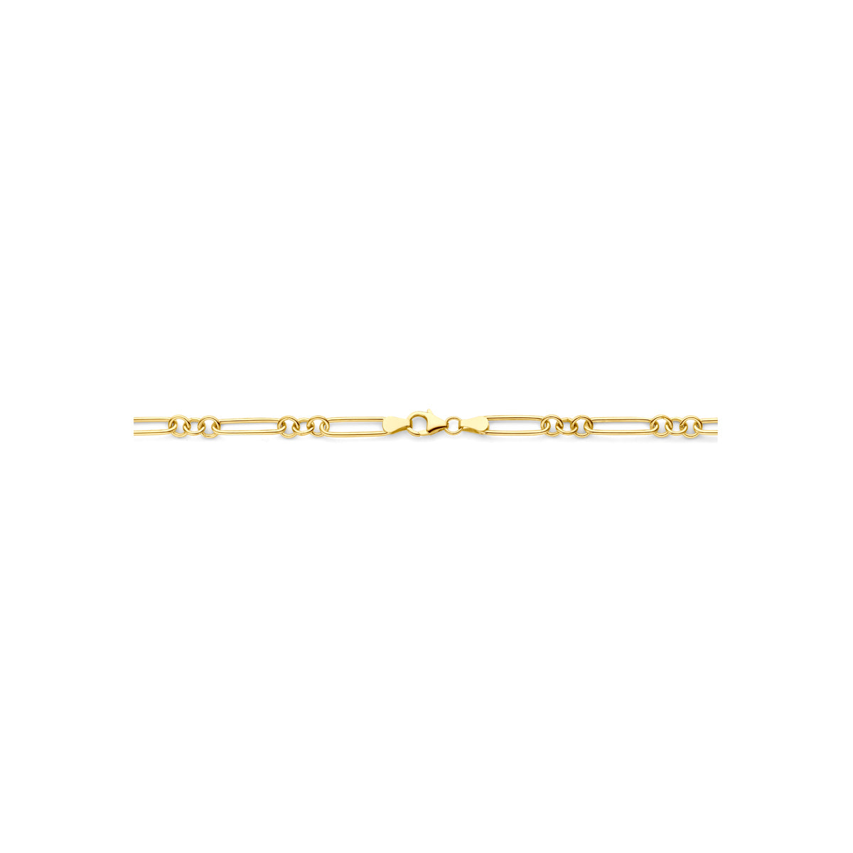 Detail van de sluiting van de Silgold figaroankerketting.